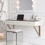 1200mm Floating Leather Makeup Vanity with Tempered Glass04