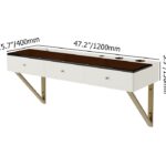 1200mm Floating Leather Makeup Vanity with Tempered Glass06