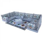 ANATOLIA Grey Nine Seater Modular U-Shaped Floor Sofa Set4