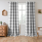 Adamantini Plaid Blackout Thermal Grommet Curtain1