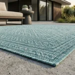 Aqua Flatweave Outdoor Rug & Carpets