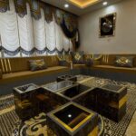 Arabic Majlis Jalsa, Wooden Bench for Restaurant and Cafés1