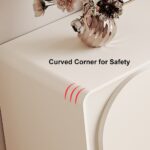 Arem off-white modern makeup table, retractable dressing table, beauty salon with drawers09