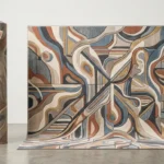Abstract Artistic Wave Pattern Wall to Wall Carpet