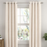 Blackout Textured Linen-Blend Grommet Curtain