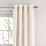 Blackout Textured Linen-Blend Grommet Curtain
