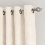 Blackout Textured Linen-Blend Grommet Curtain