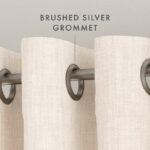 Blackout Textured Linen-Blend Grommet Curtain