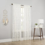 Christy Floral Lace Rod Pocket Curtain Panel5