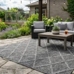 Diamond Grey Textured Outdoor Carpet