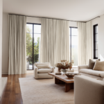 Ecru Heavyweight Linen Soundproof Curtains with Multitape Heading3