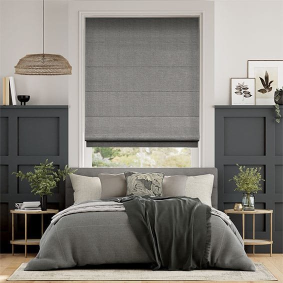 Electric Harrow Tonal Grey Roman Blind1