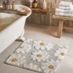 Floral Chenille Bathroom Mat Dubai