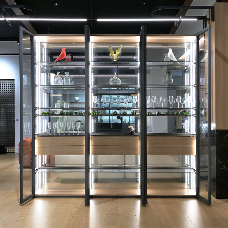 Glass Display Cabinet with LED01