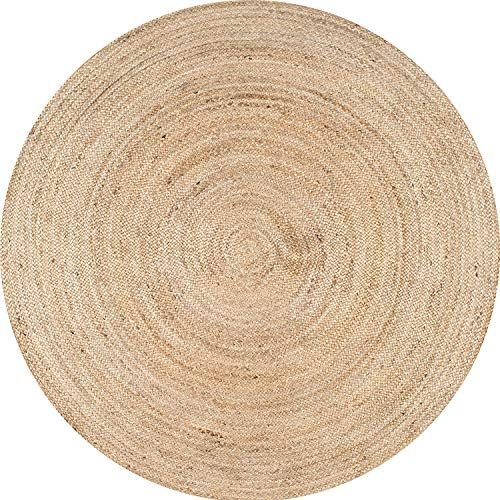 Hand Braided Natural Jute Rug Handmade Round Area Rug4