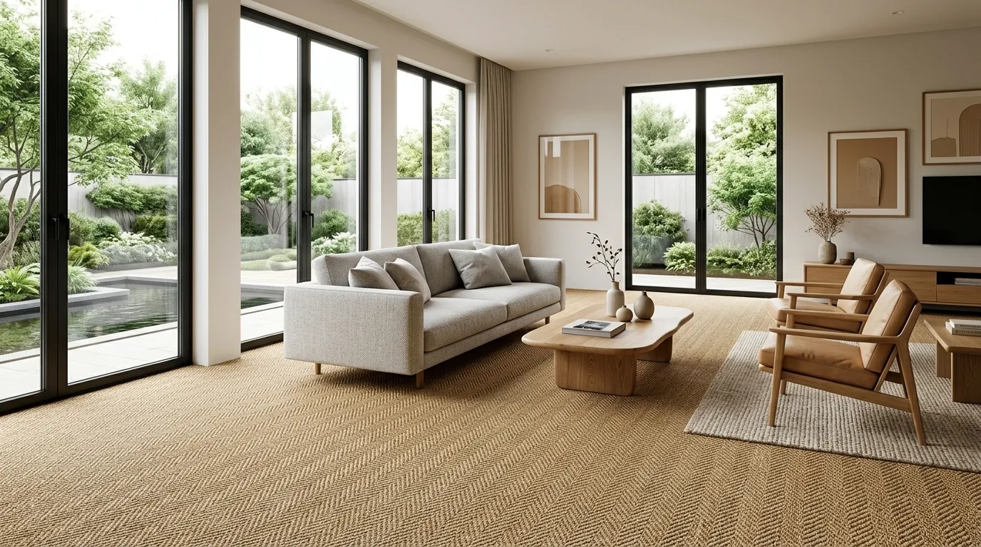 Herringbone Pattern Sisal Carpet
