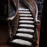 Luxury White Fur Stair Runner Carpet