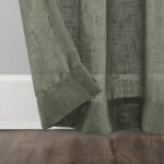 Holtz Linen Burlap Weave Linen Blend Sheer Tab Top Curtain Panel4