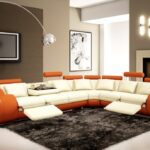 L Shaped Design Recliner Leather Sectional Sofa2