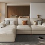 L Shaped Faux Leather Sofa3
