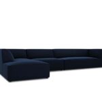 LENNY 5 seater sofa with chaise longue 366X180cm in velvet or corduroy2