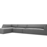 LENNY 5 seater sofa with chaise longue 366X180cm in velvet or corduroy4