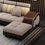 Large U-Shape Tufted Fabric Sectional Sofa4