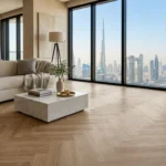 Light Oak Herringbone Vinyl Flooring Dubai