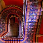 Luxury Hotel Corridor Stairs Carpet