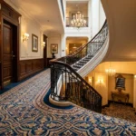 Luxury Hotel Corridor Stairs Carpet