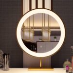 Modern white extendable makeup vanity with 5 drawers and dressing table7