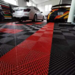 Modular Interlocking Ribbed Garage Rubber Flooring Dubai
