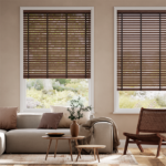 Dark Brown Wooden Blinds Dubai
