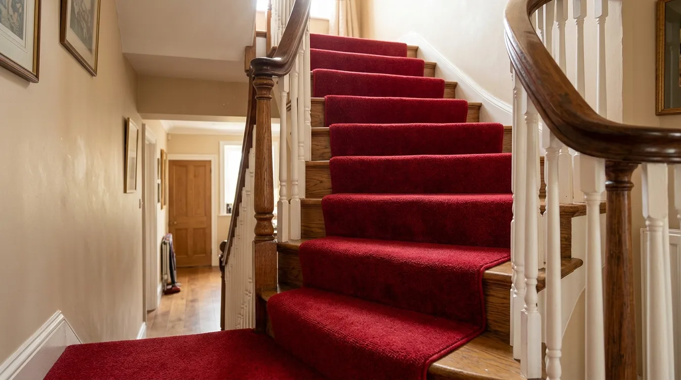 Needle Punched Red Stair Carpet