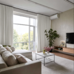Off-White Heavyweight Linen Soundproof Curtains02