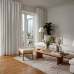 Off-White Heavyweight Linen Soundproof Curtains03