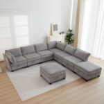 Oversize Corner Modular Sectional Sofa Set, Convertible L Shaped Couch1