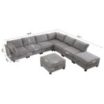 Oversize Corner Modular Sectional Sofa Set, Convertible L Shaped Couch5