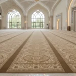 Peace Path Beige Masjid Saf Carpet