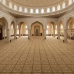 Peace Path Beige Masjid Saf Carpet