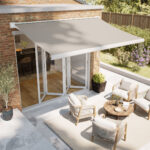 Perth Taupe Full Cassette Awning Outdoor Blinds