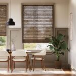 Rosario Walnut Roll Up Woven Bamboo Blinds Dubai