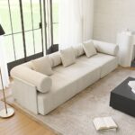 Serene 2800 Modern 3-Piece Modular White Chenille Velvet 3-Seater Sofa4