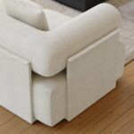 Serene 2800 Modern 3-Piece Modular White Chenille Velvet 3-Seater Sofa7