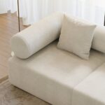 Serene 2800 Modern 3-Piece Modular White Chenille Velvet 3-Seater Sofa8