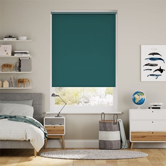 Sevilla Blackout Kingfisher Roller Blind2