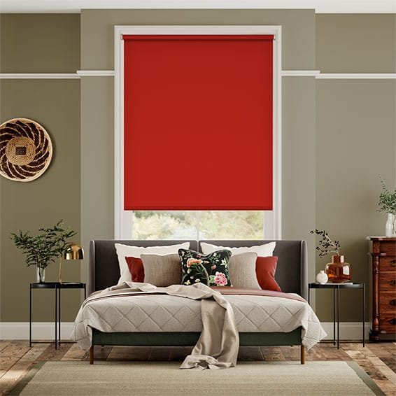Sevilla Blackout Vivid Red Roller Blind2
