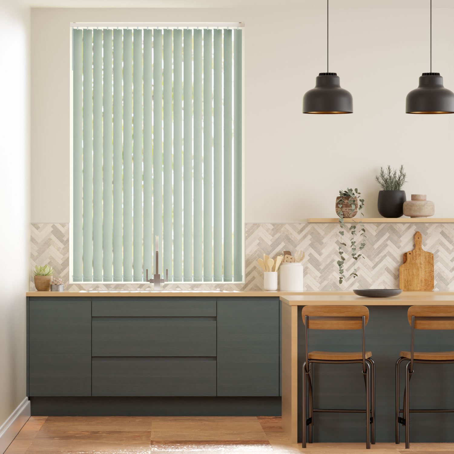 Sage Green Vertical Blinds Dubai – Custom Fabric Vertical Window Blinds