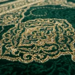 Tasbeeh Texture Green Masjid Carpet