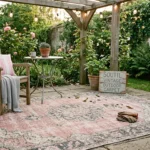 Vintage Pink Grey Outdoor Carpet - Soutil